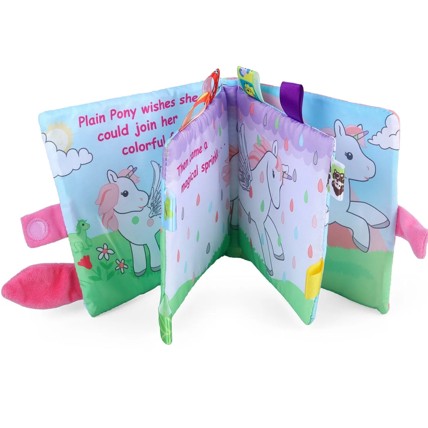 Painted Pony Educational Learning 3D Cloth Book With Rustle Paper - Multicolour