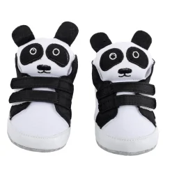 Panda Black Velcro Booties
