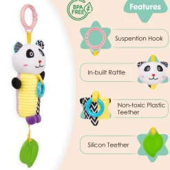 Panda White Hanging Toy With Teether