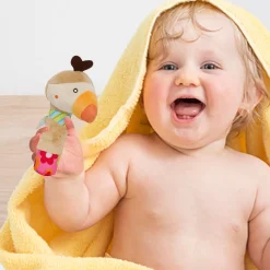 Parrot Cream Handheld Rattle