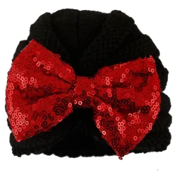 Partywear Black Turban Cap