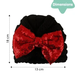 Partywear Black Turban Cap