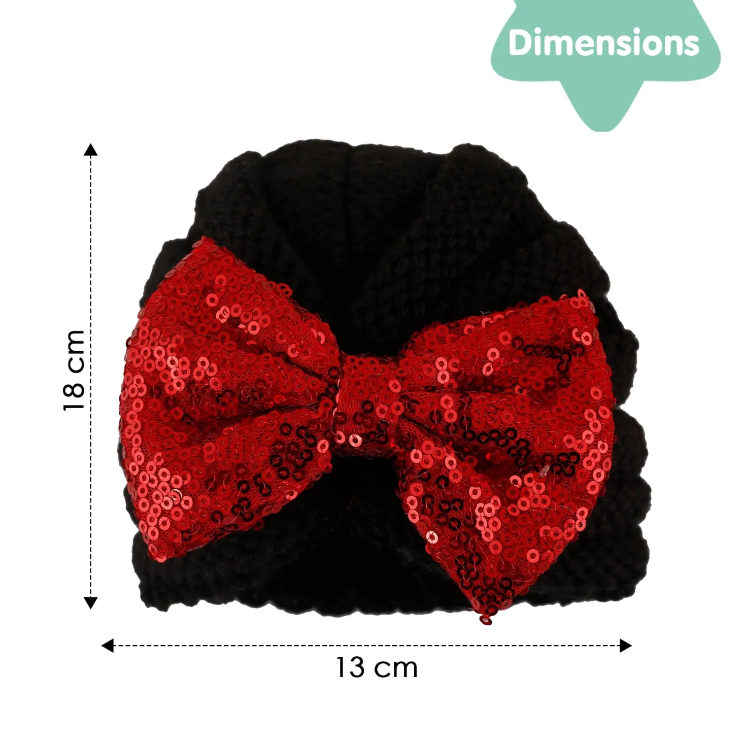 Partywear Black Turban Cap