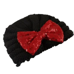 Partywear Black Turban Cap