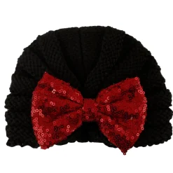 Partywear Black Turban Cap