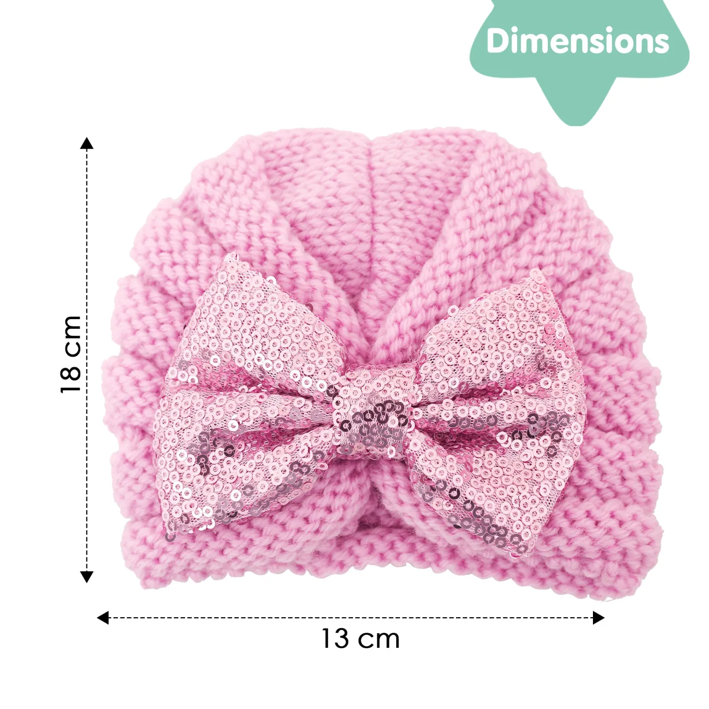 Partywear Pink Turban Cap
