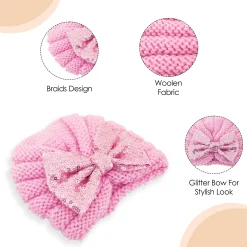 Partywear Pink Turban Cap