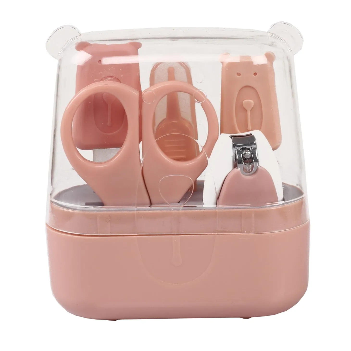 Peach Grooming Kit of 5 Pcs with a Nail Clipper