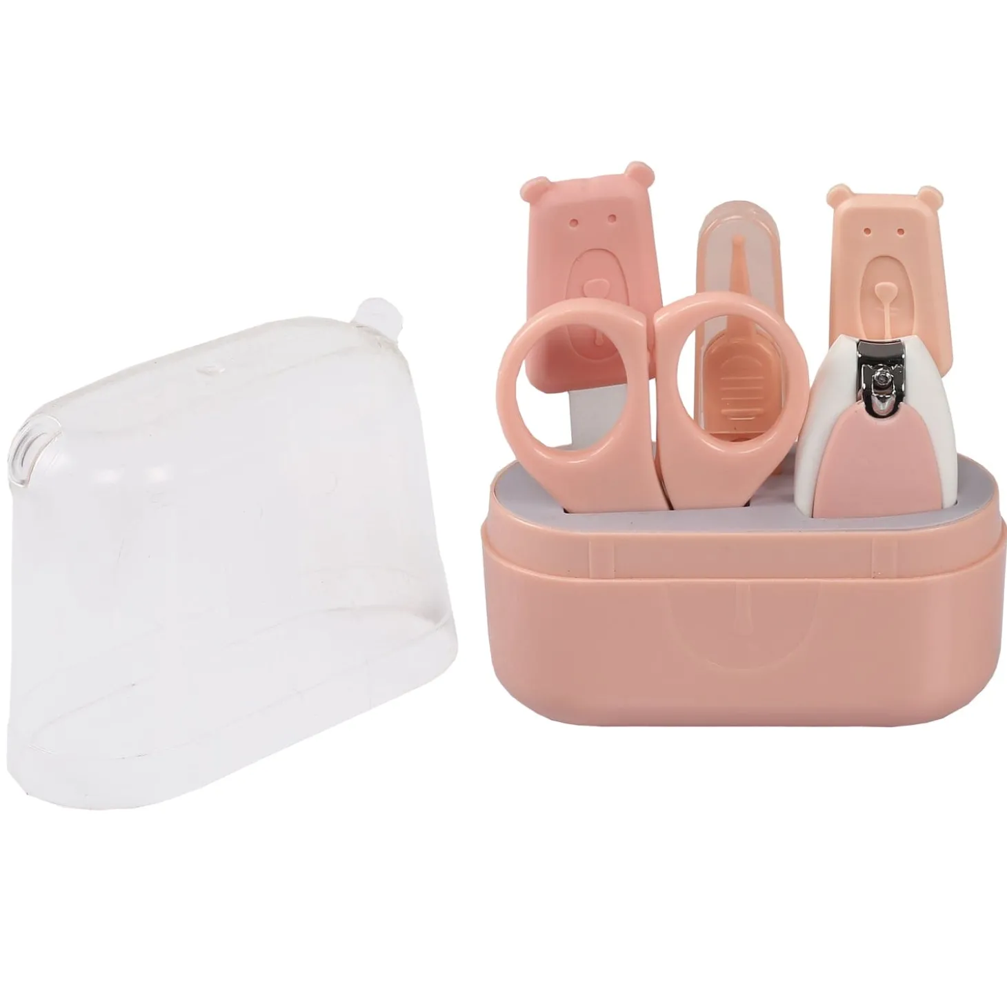 Peach Grooming Kit of 5 Pcs with a Nail Clipper
