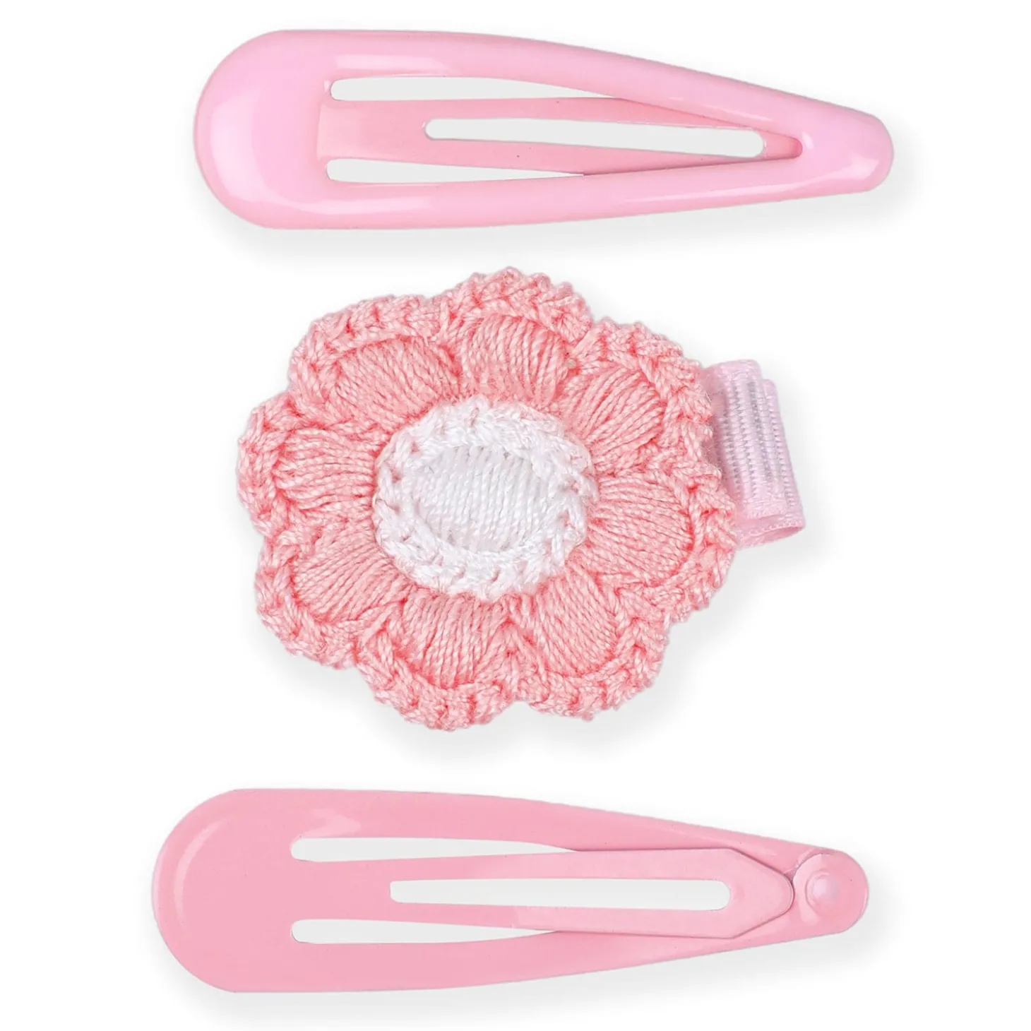 Penelope Floral Hair Clips Set 9 Pcs - Pink