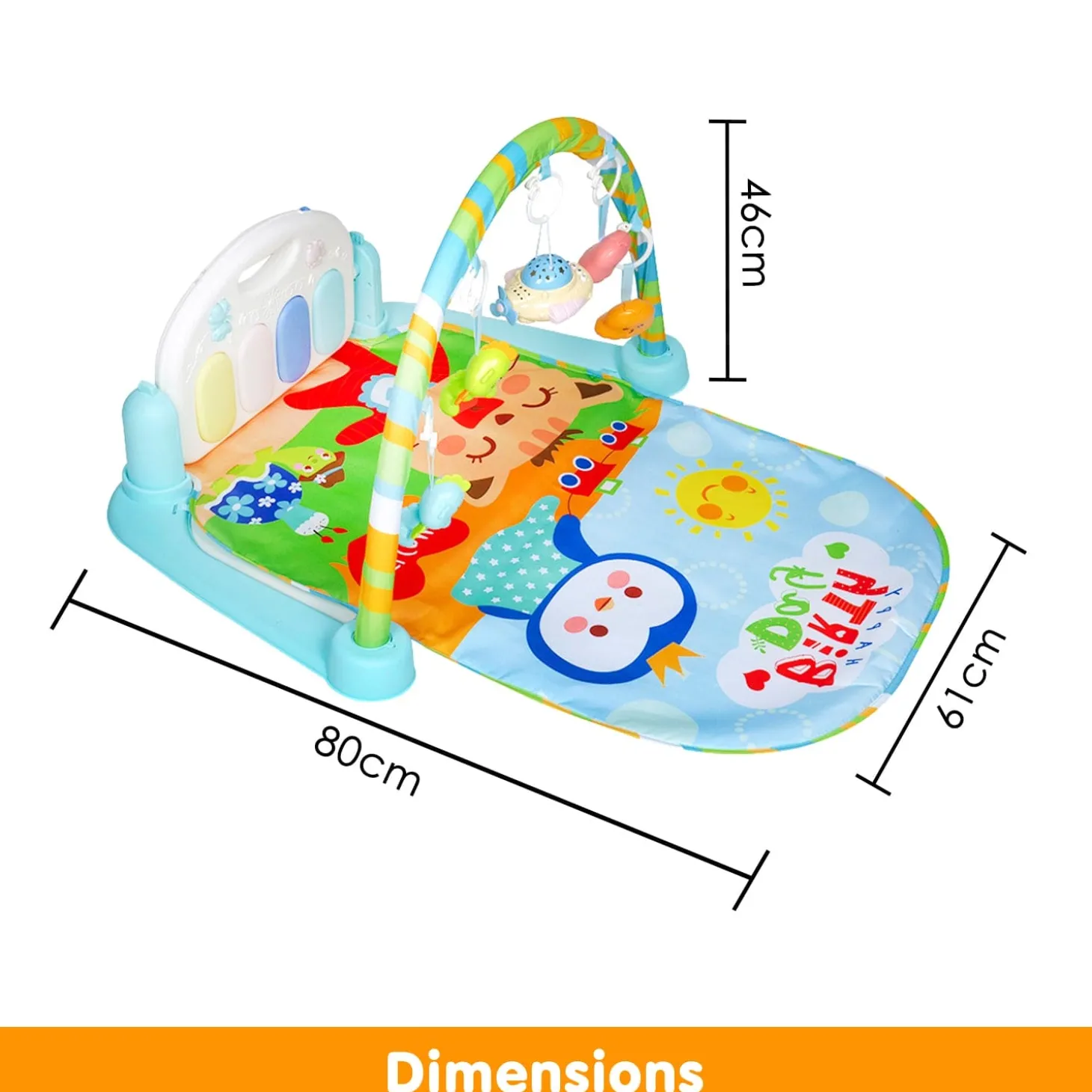 Penguin Party Blue Piano Activity Gym