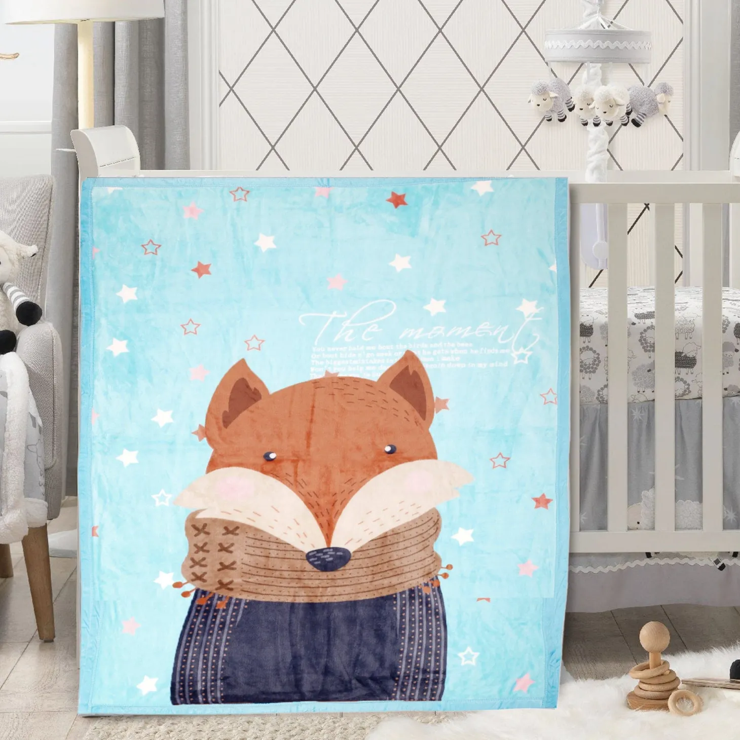 Perfect Star Moment Blue Two-Ply Blanket