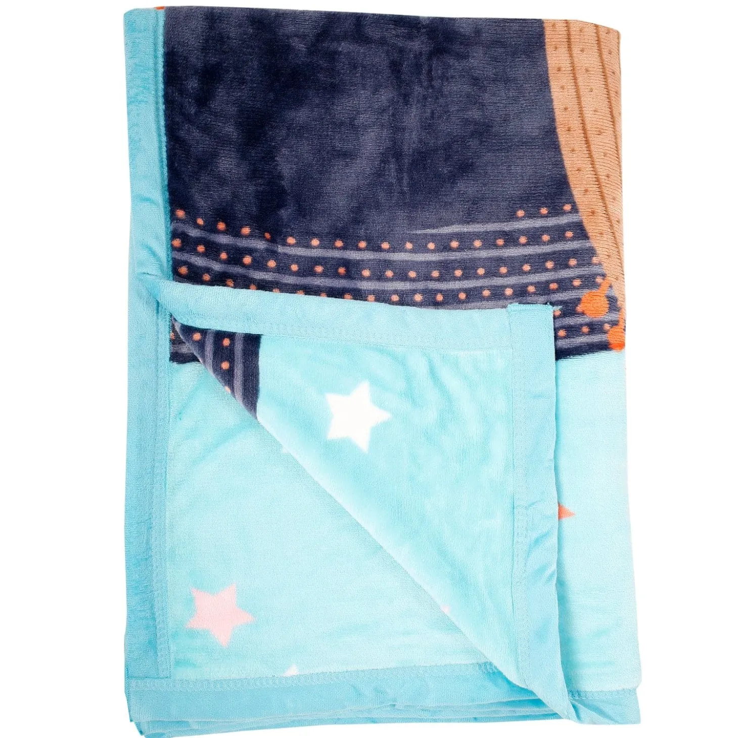 Perfect Star Moment Blue Two-Ply Blanket