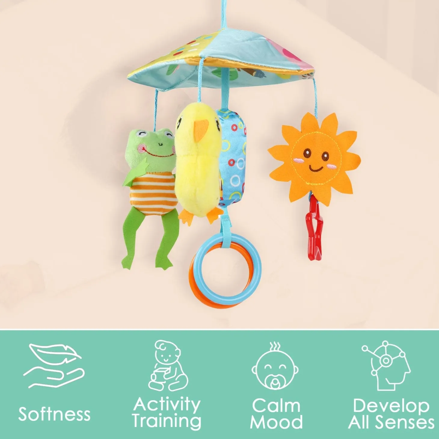 Picnic By The Pond Multicolour Musical Cot Mobile