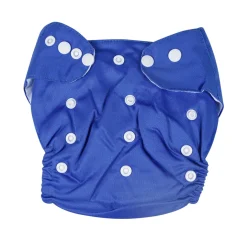 Plain Blue Adjustable & Washable Diaper