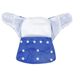 Plain Blue Adjustable & Washable Diaper