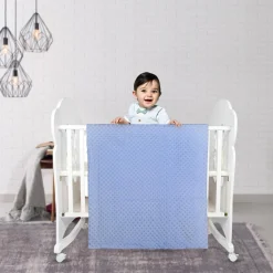 Plain Blue Double Sided Bubble Blanket