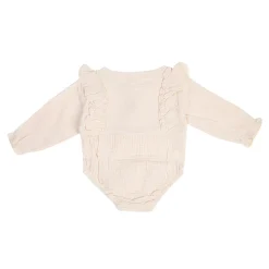 Plain Full Sleeve Cream 1 Piece Romper