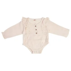 Plain Full Sleeve Cream 1 Piece Romper
