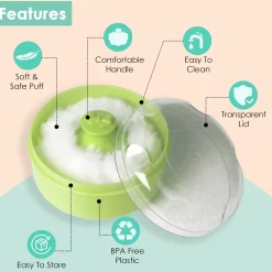 Plain Green Powder Puff