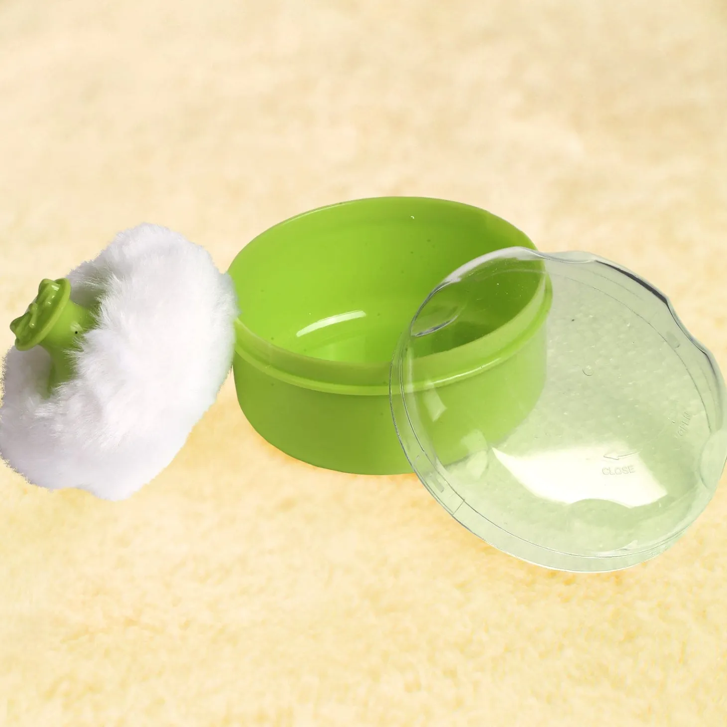 Plain Green Powder Puff