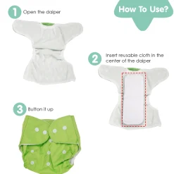 Plain Green Reusable Diaper