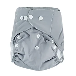 Plain Grey Adjustable & Washable Diaper