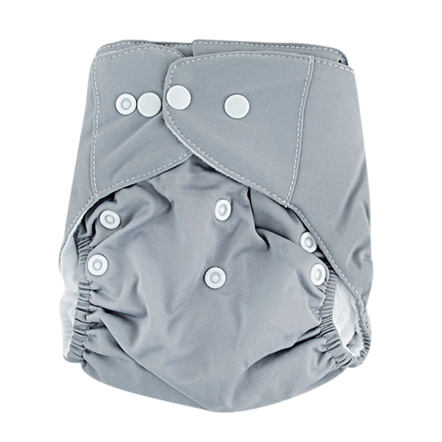 Plain Grey Adjustable & Washable Diaper