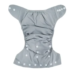 Plain Grey Adjustable & Washable Diaper