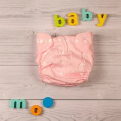 Plain Pink Adjustable & Washable Diaper
