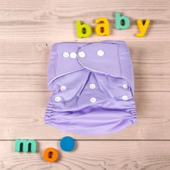 Plain Purple Adjustable & Washable Diaper