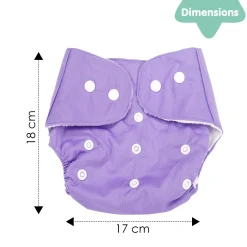 Plain Purple Reusable Diaper