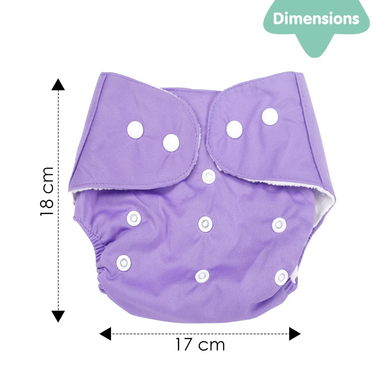 Plain Purple Reusable Diaper