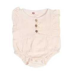 Plain Sleeveless Cream 1 Piece Romper