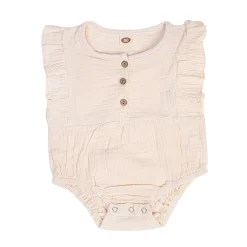 Plain Sleeveless Cream 1 Piece Romper