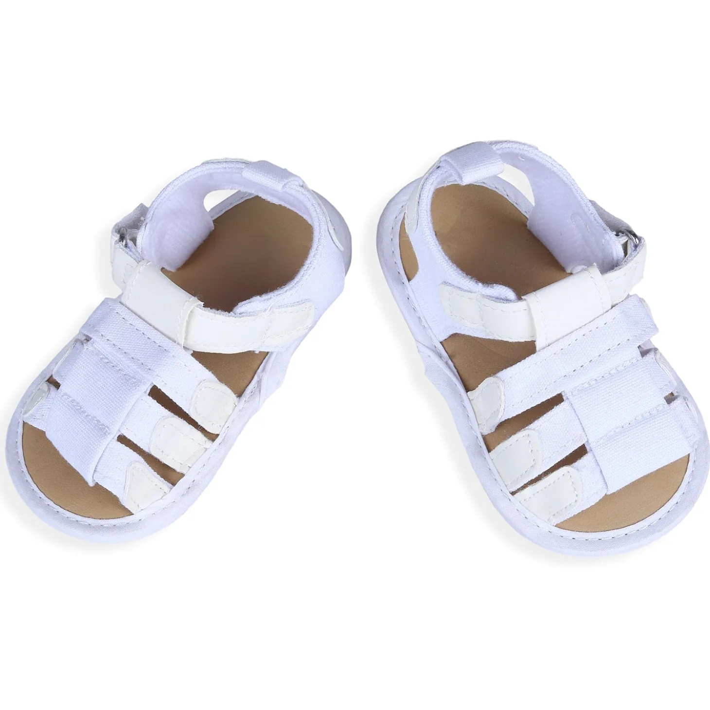 Plain Stylish And Comfortable Open Toe Sandal Booties - White