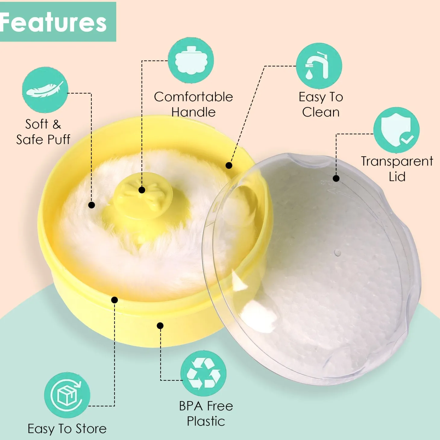 Plain Yellow Powder Puff