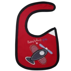 Plane And Elephant Multicolour 3 Pk Bibs
