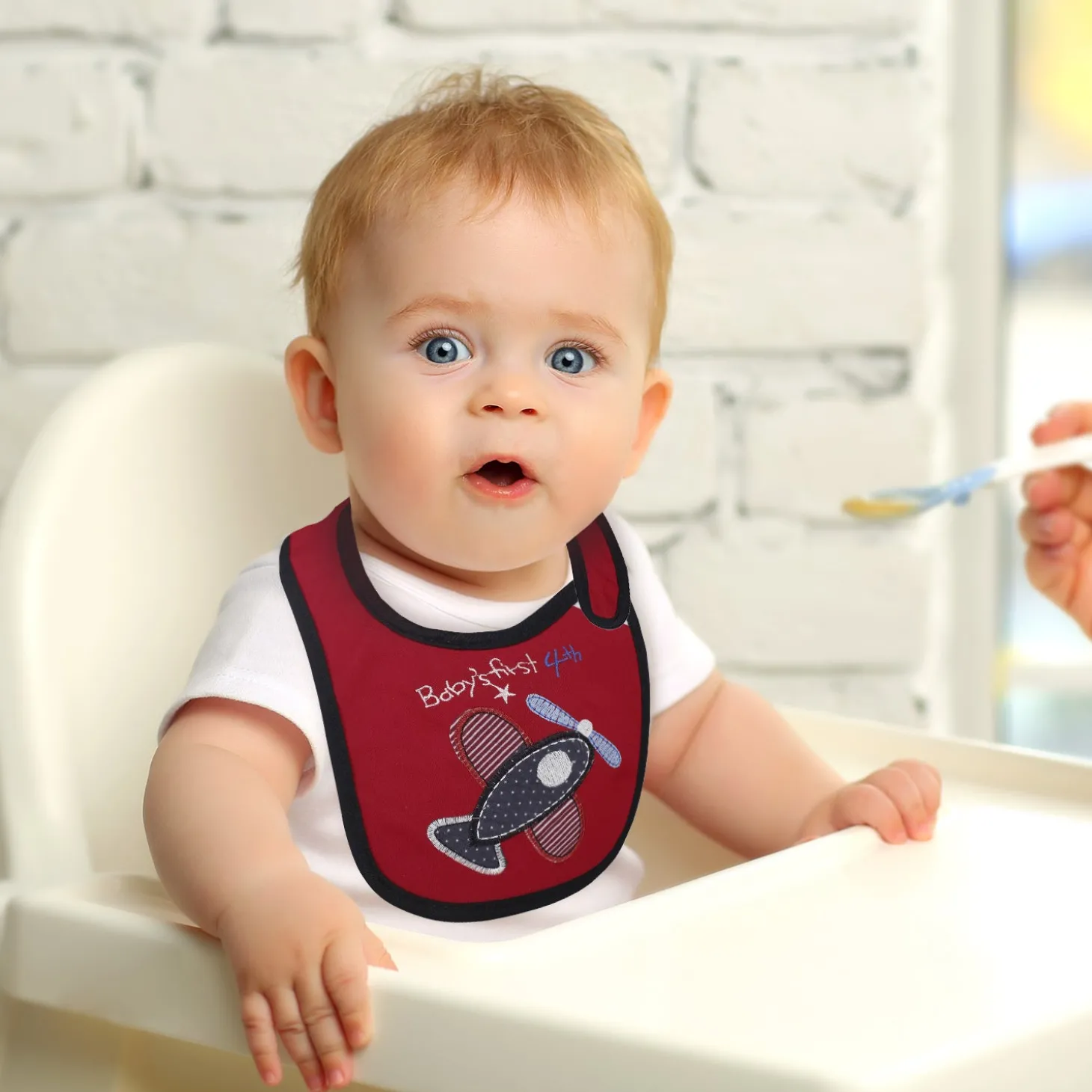 Plane And Elephant Multicolour 3 Pk Bibs