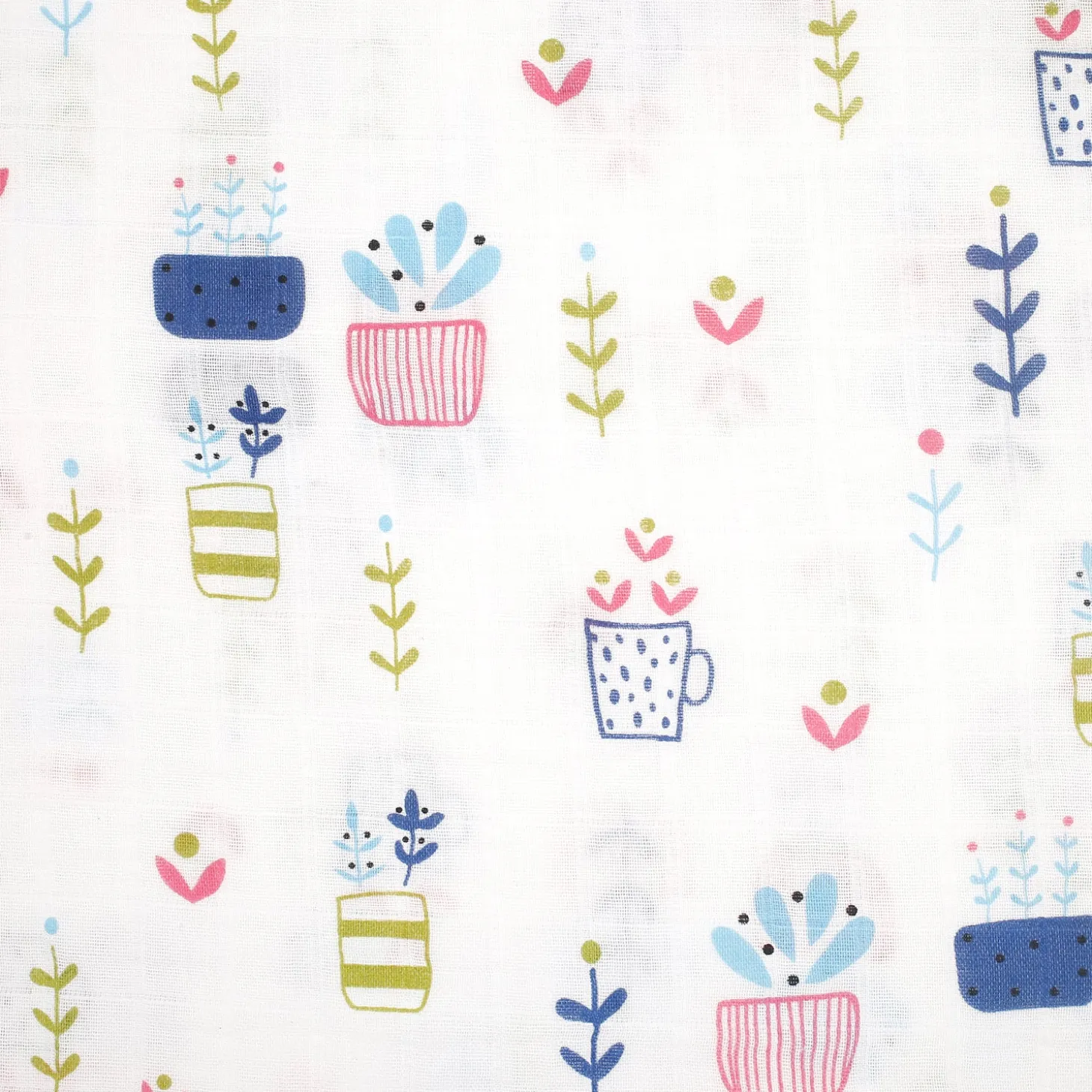 Plant Lover Multicolour Muslin Swaddle
