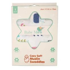 Plant Lover Multicolour Muslin Swaddle