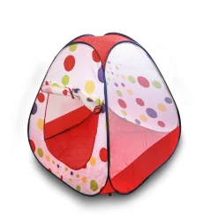 Playtime Foldable Ball Pit Tent Polka Dotted - Red
