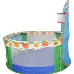 Playtime Foldable Ball Pit Basketball Animal Theme - Blue
