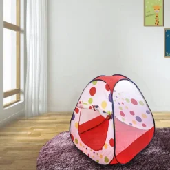 Playtime Foldable Ball Pit Tent Polka Dotted - Red