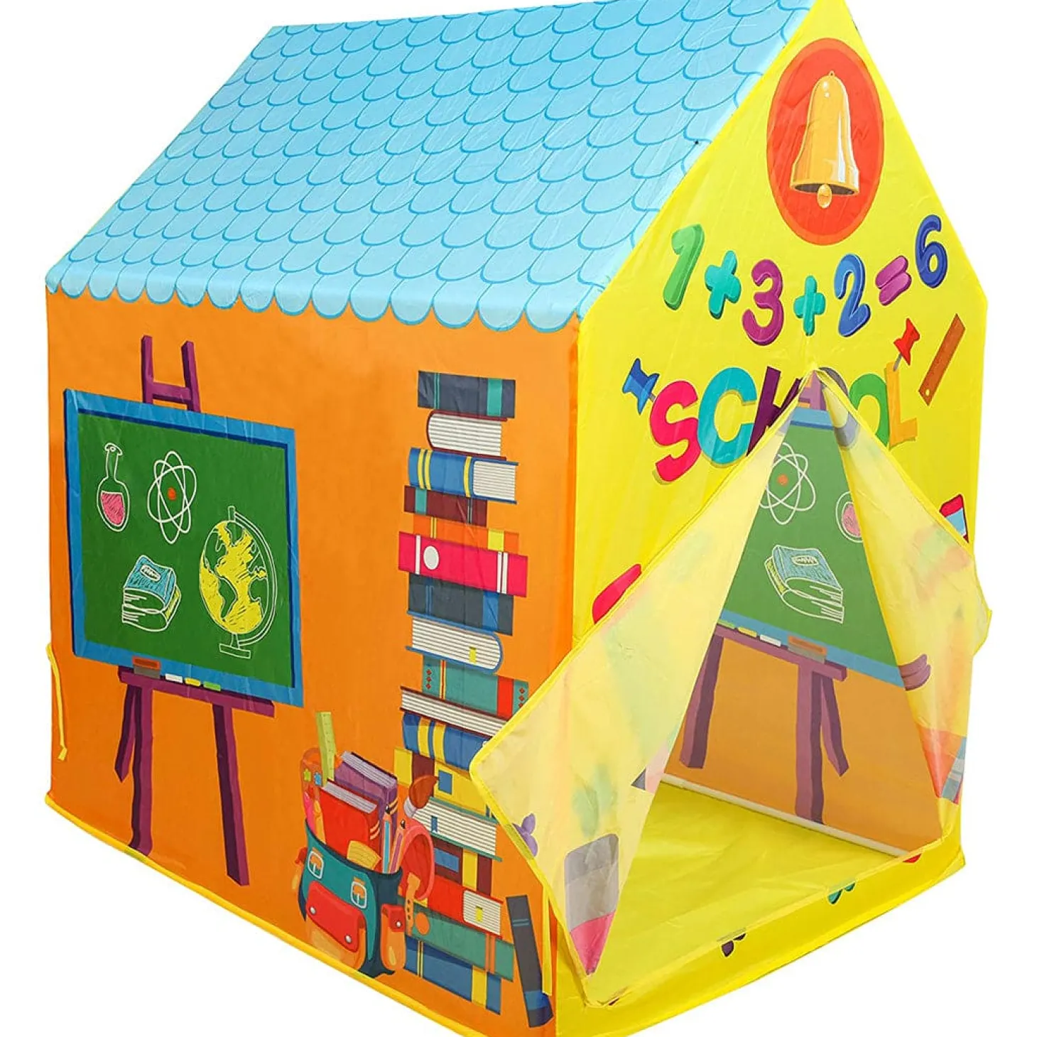 Playtime Foldable Tent House School Time - Multicolour