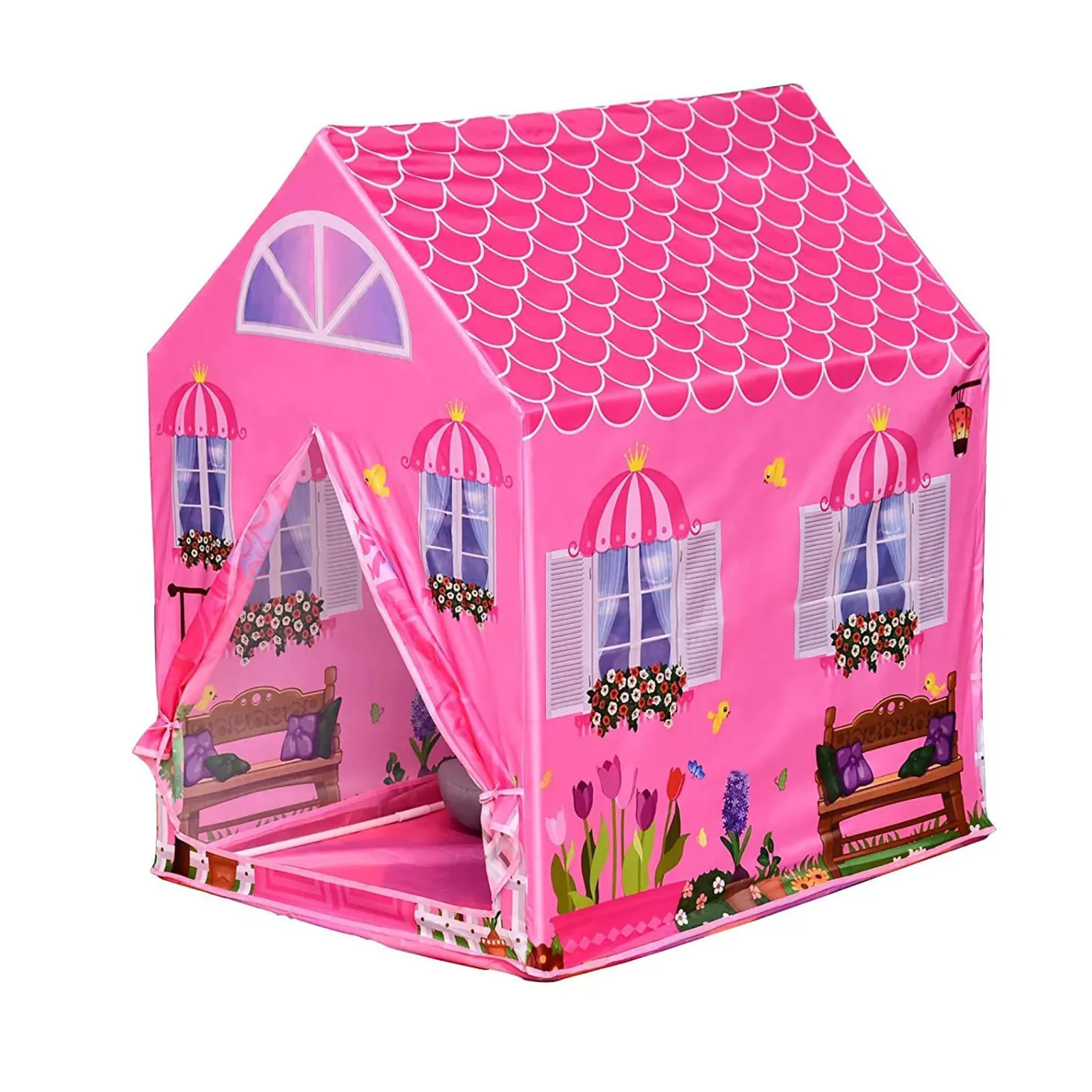 Playtime Foldable Tent House Princess Home - Pink