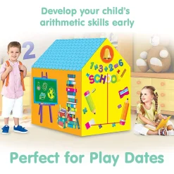 Playtime Foldable Tent House School Time - Multicolour