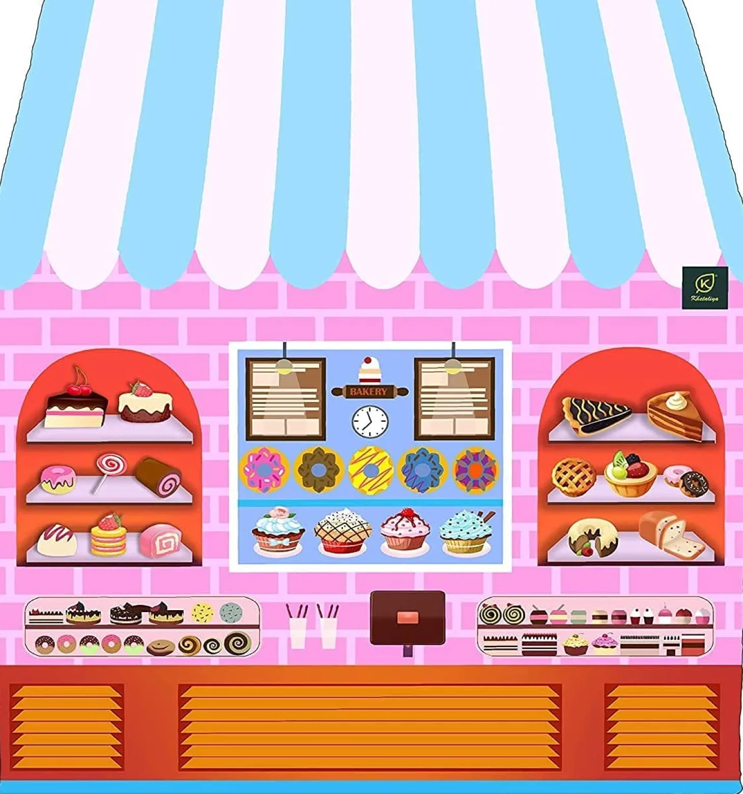 Playtime Foldable Tent House Cake Shop - Pink