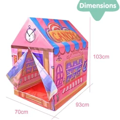 Playtime Foldable Tent House Candy Shop - Pink