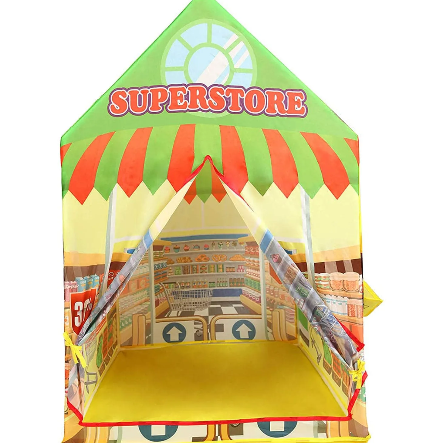 Playtime Foldable Tent House Supermarket - Multicolour